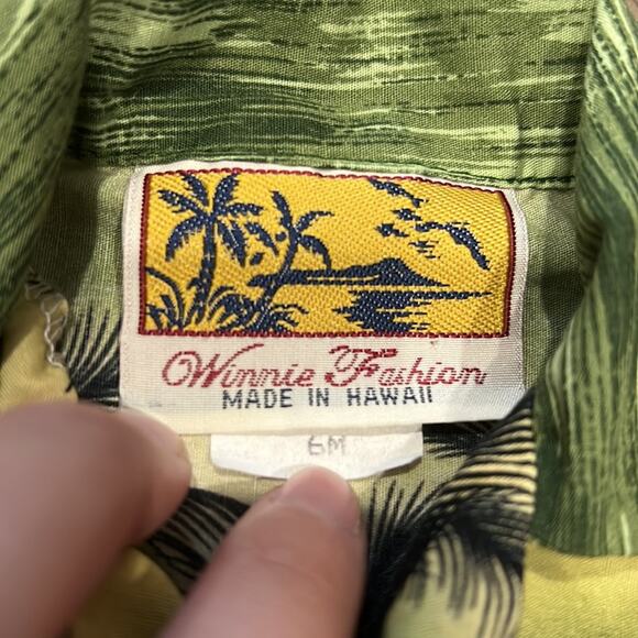 Winnie Fashion 100% Cotton Boy’s 6M Hawaiian 2 Piece Set Floral Made In Hawaii - Picture 3 of 8